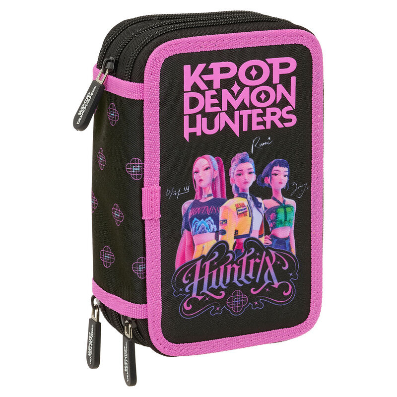 Plumier Negra Kpop Demon Hunters triple 37 pzs Frikytopia