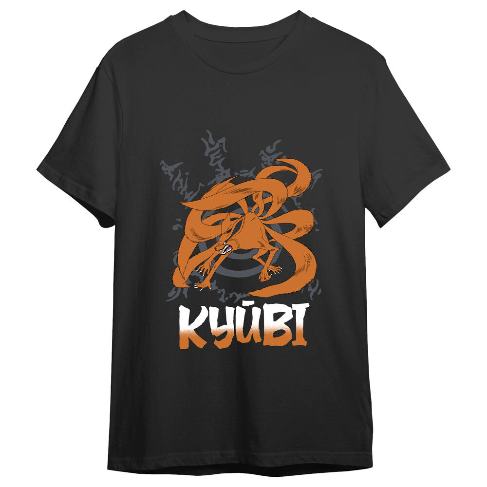 Naruto Camiseta Kyubi Black Talla L