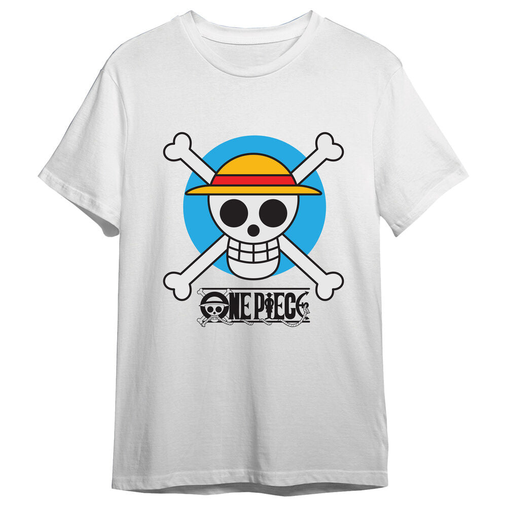 One Piece Camiseta Circle Skull Blanco Talla M