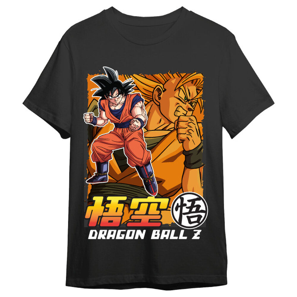 Dragon Ball Z Camiseta Goku & Super Saiyan Negro Talla L