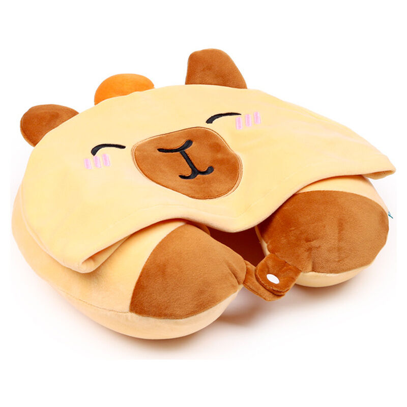 Almohada viaje capucha Duke El Capibara Hoodeazzz Frikytopia