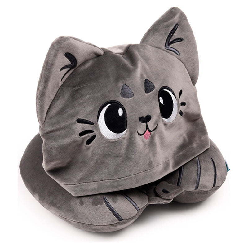 Almohada viaje capucha Gatos Beans & Co Hoodeazzz