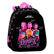 Mochila 3D Negra KPop Demon Hunters 33cm