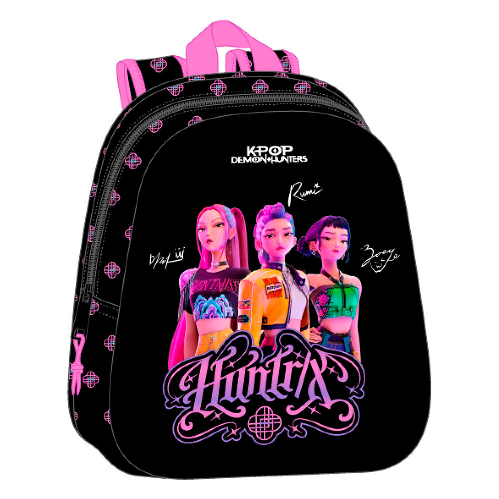 Mochila 3D Negra KPop Demon Hunters 33cm Frikytopia