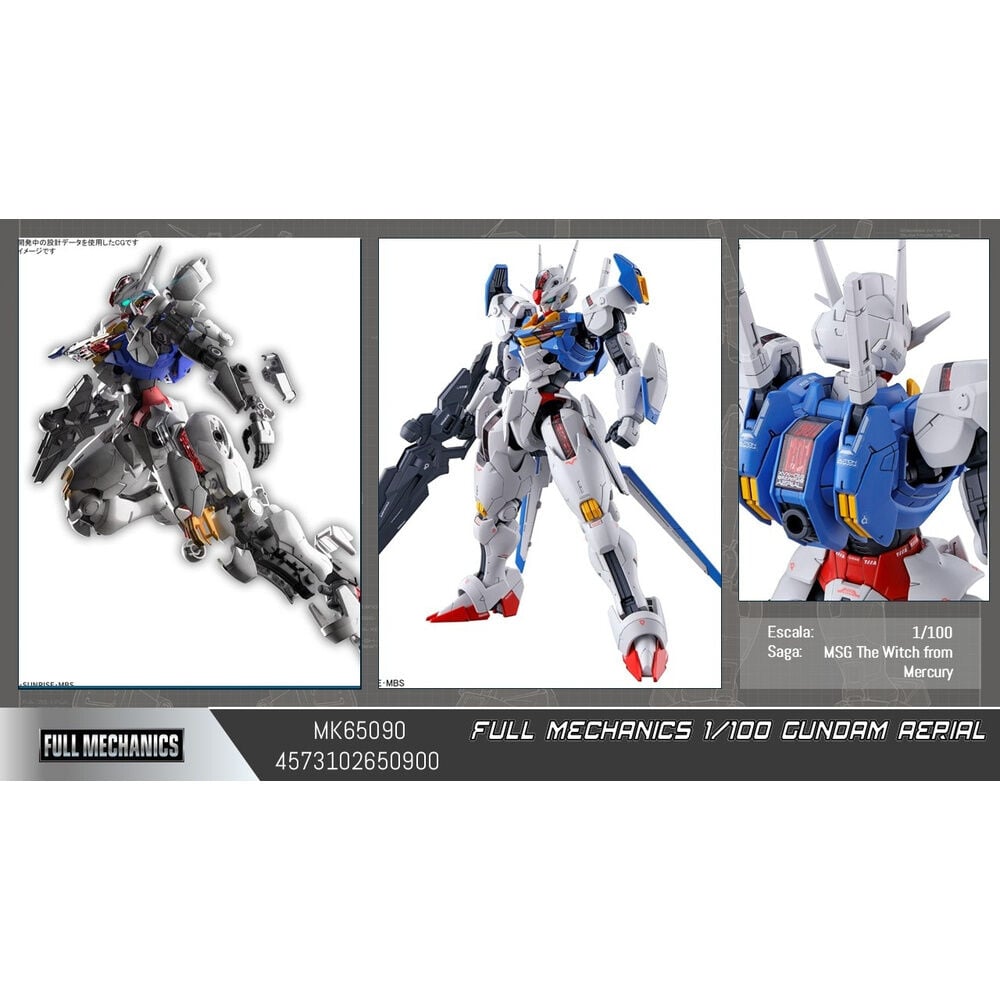 Maqueta Gundam Aerial Full Mechanics 1/100 Mobile Suit Gundam Frikytopia