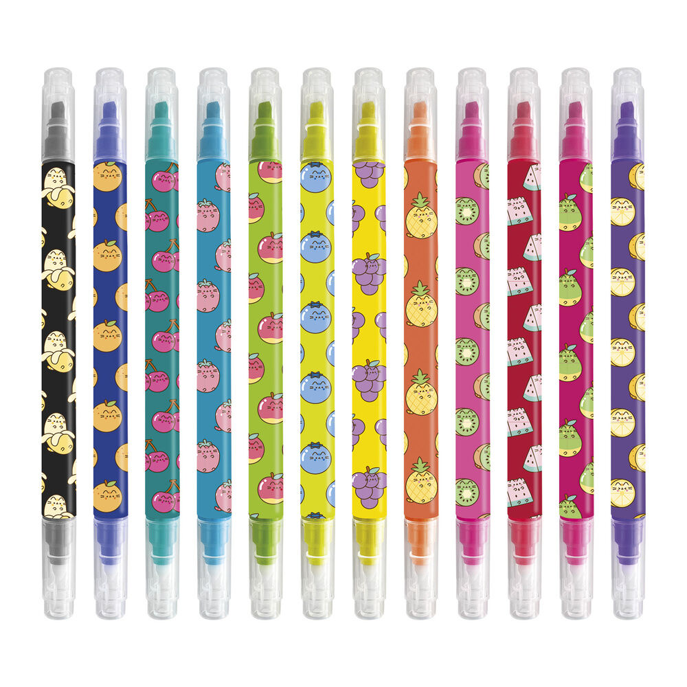 Set 12 rotuladores borrables Fruits Pusheen Frikytopia