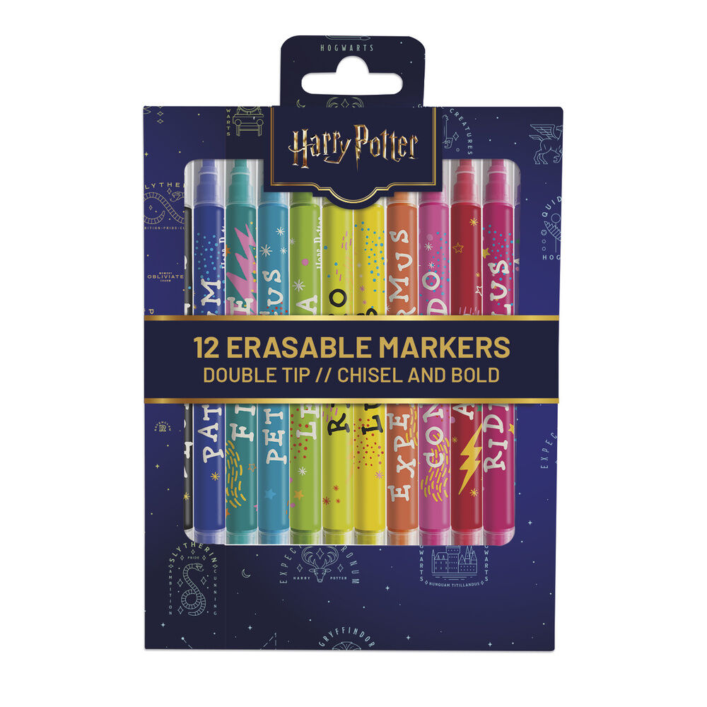 Conjunto de 12 canetas apagáveis Feitiços Harry Potter