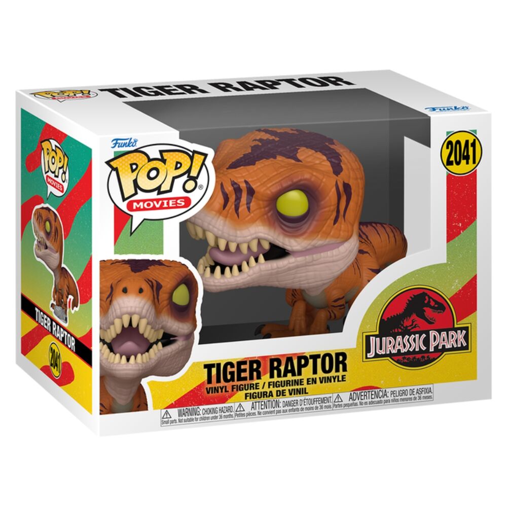 Jurassic Park Figura POP! Movies Vinyl Tiger Raptor 9 cm