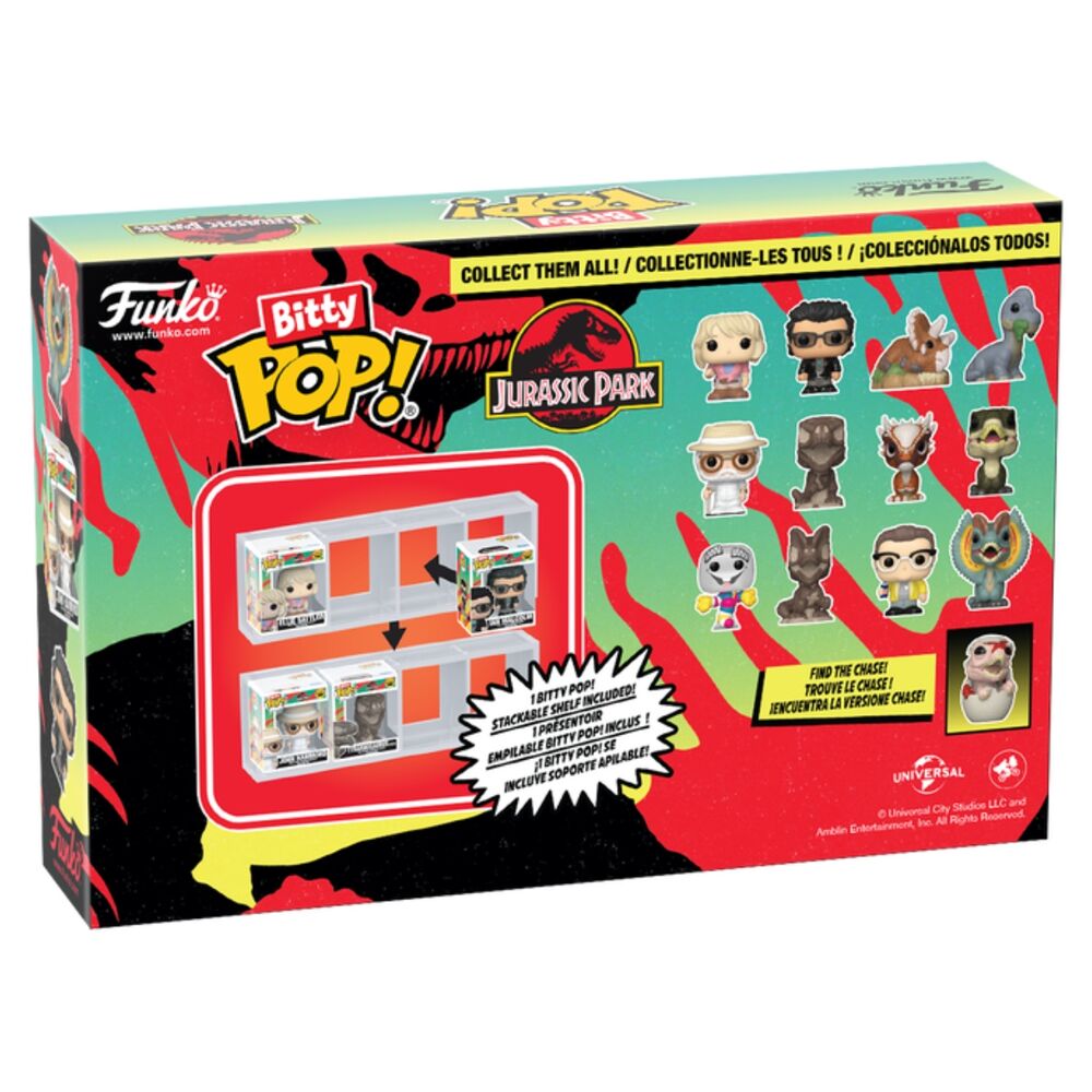 Jurassic Park Pack de 4 Figuras Bitty POP! Vinyl Series 2 2,5 cm