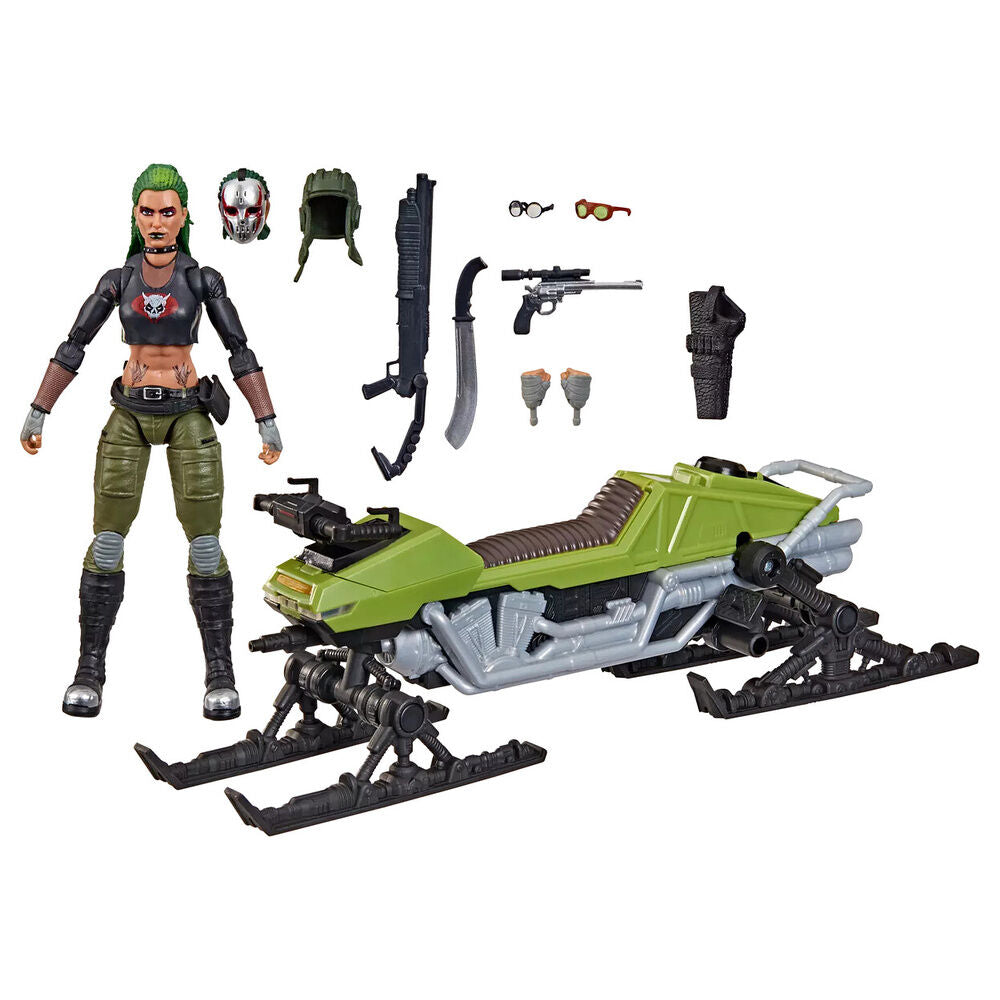 G.I. Joe Classified Series Figura y Vehículo #194 Zanya y Dreadnok Chameleon (Swamp Skier) 15 cm