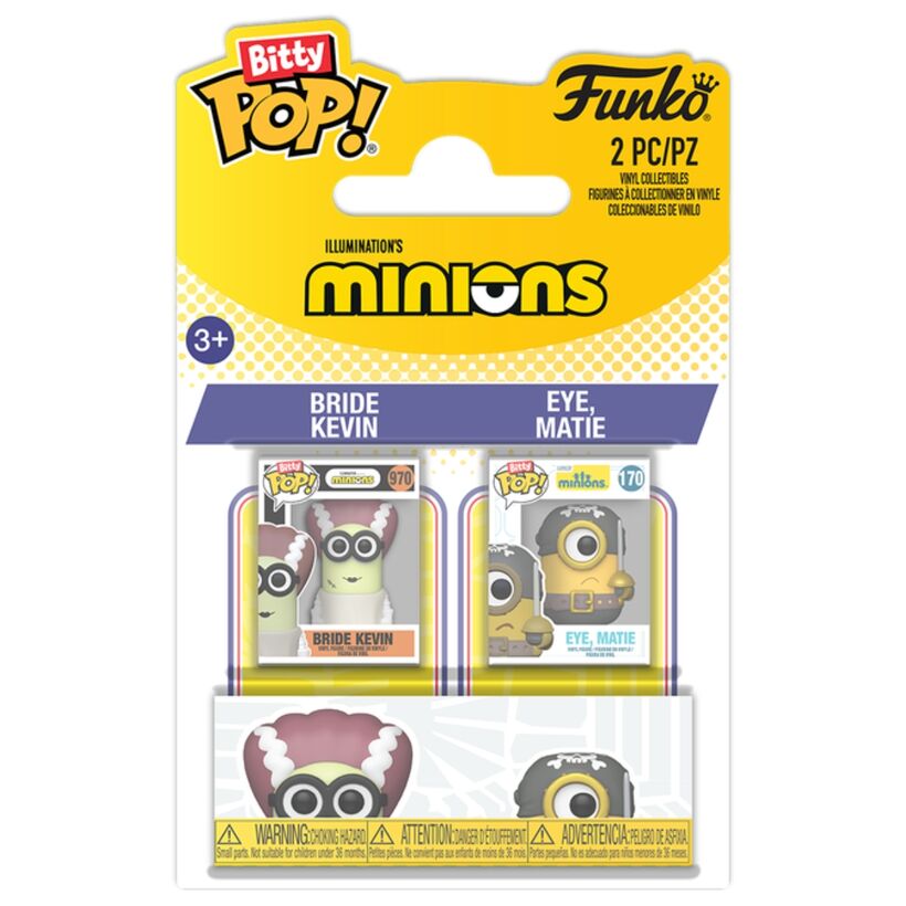 Blister 2 figuras Bitty POP Minions Kevin & Eye Frikytopia