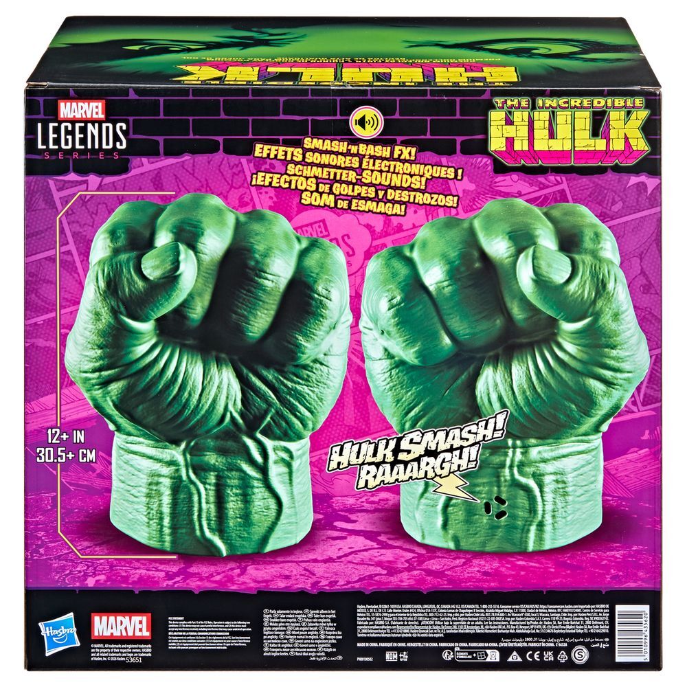 Replica hasbro marvel legends the incredible hulk puños electronicos 30.5cm
