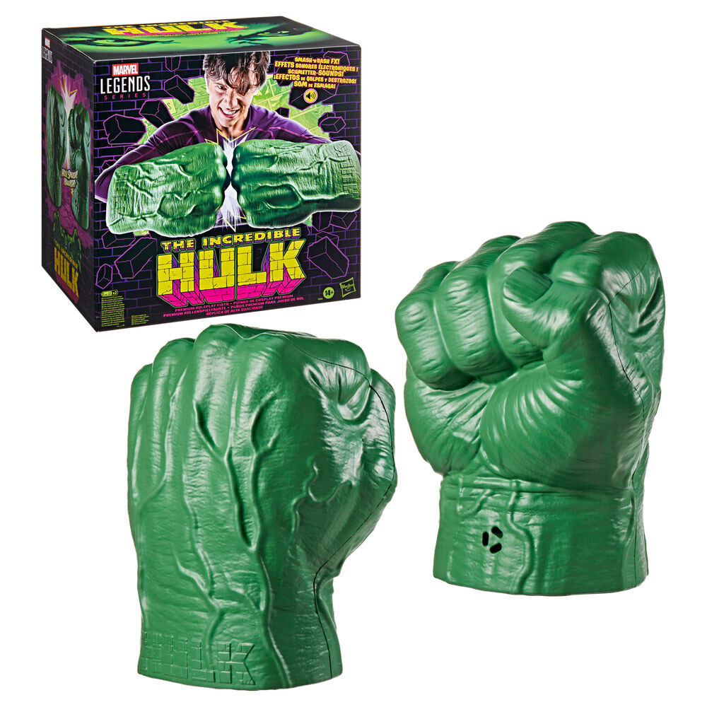 Replica hasbro marvel legends the incredible hulk puños electronicos 30.5cm