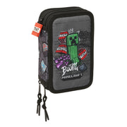 Plumier Graffiti Minecraft triple 37pzs