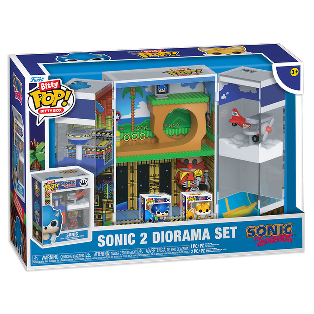 Figura Bitty POP Boxes Sonic The Hedgehog Sonic 2 diorama Set Frikytopia
