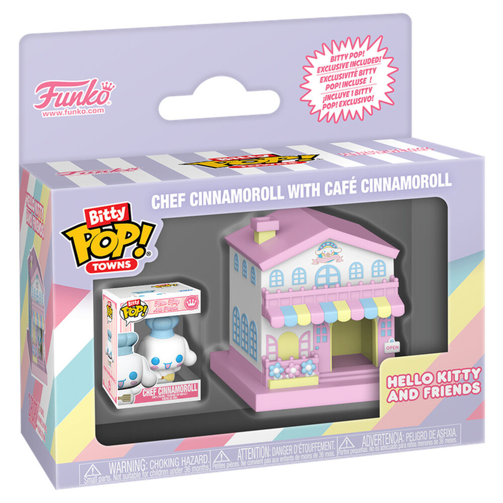 Figura Bitty POP Town Hello Kitty and Friends Chef Cinnamoroll With Cafe Cinnamoroll Frikytopia