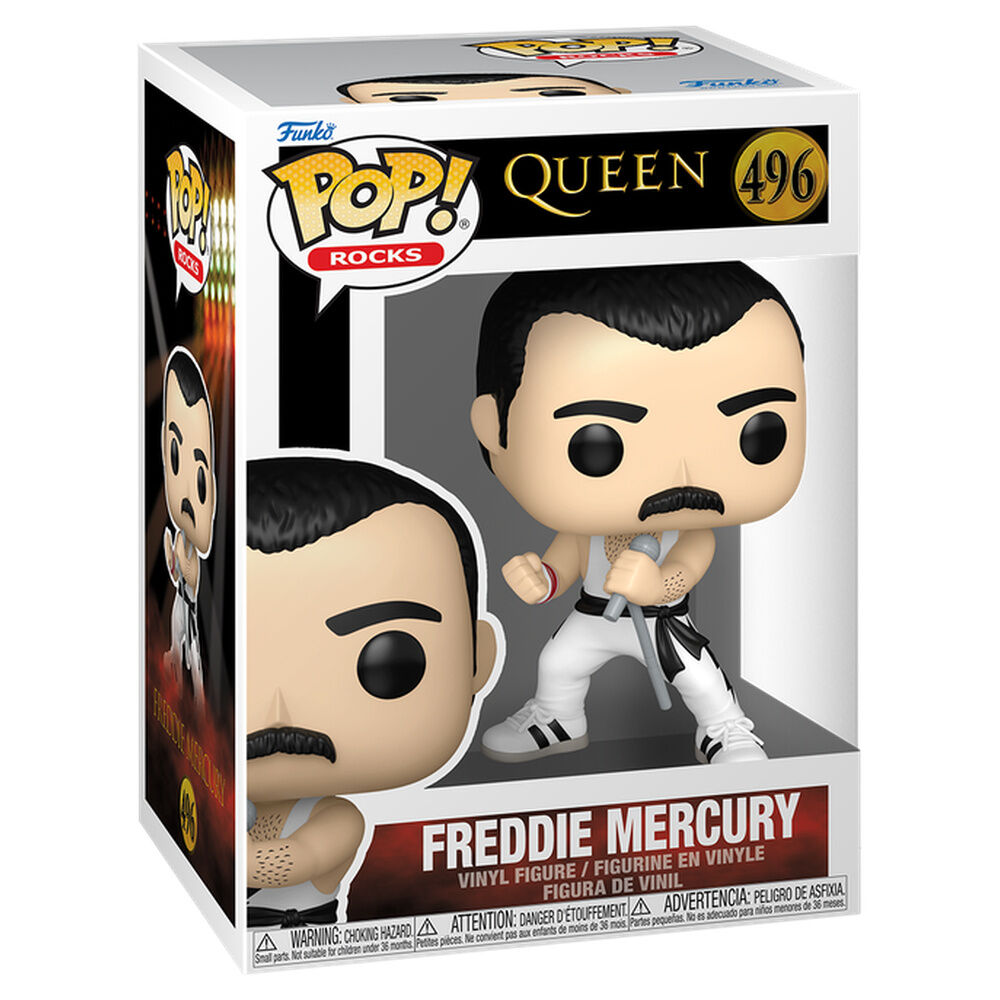Queen Figura POP! Rocks Vinyl Freddie Mercury (white singlet) 9 cm
