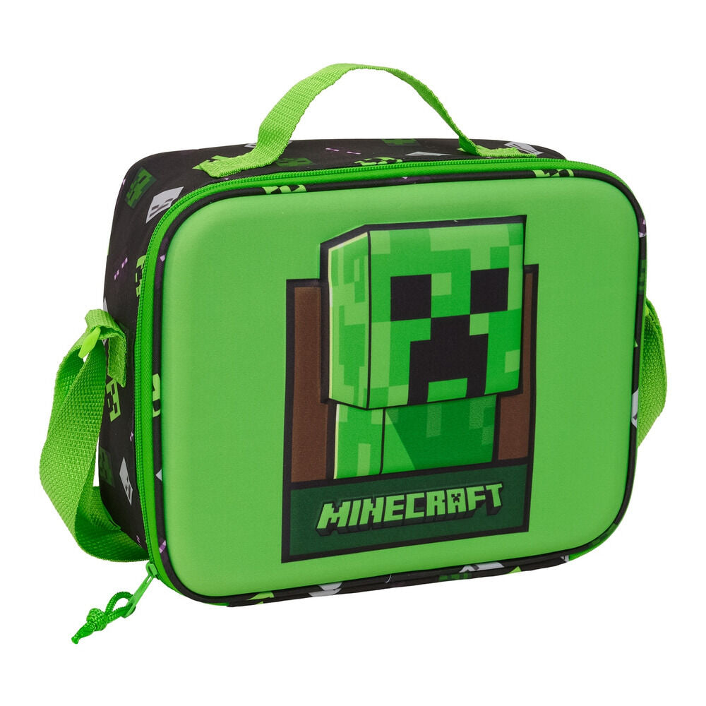 Bolsa portameriendas 3D Minecraft termica Frikytopia