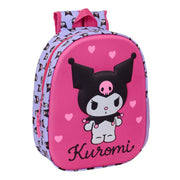 Mochila 3D Kuromi Hello Kitty 33cm