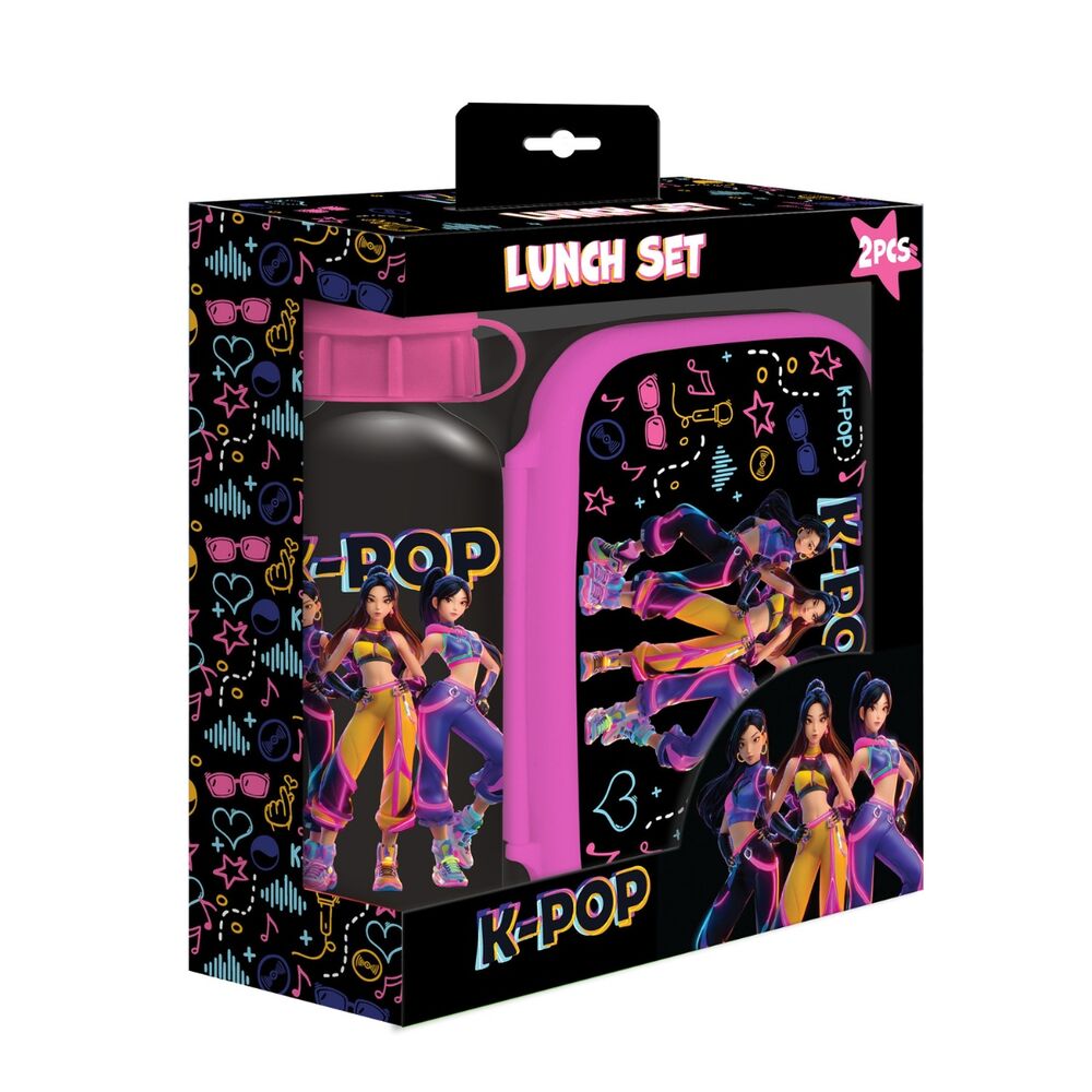 Set sandwichera + botella aluminio KPop 500ml Frikytopia