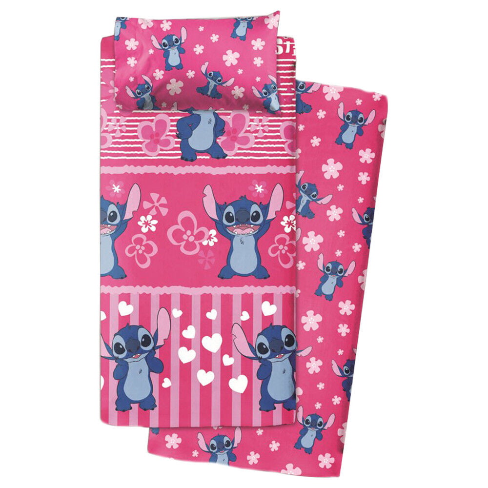 Juego sabanas Stitch Disney algodon 90cm Frikytopia