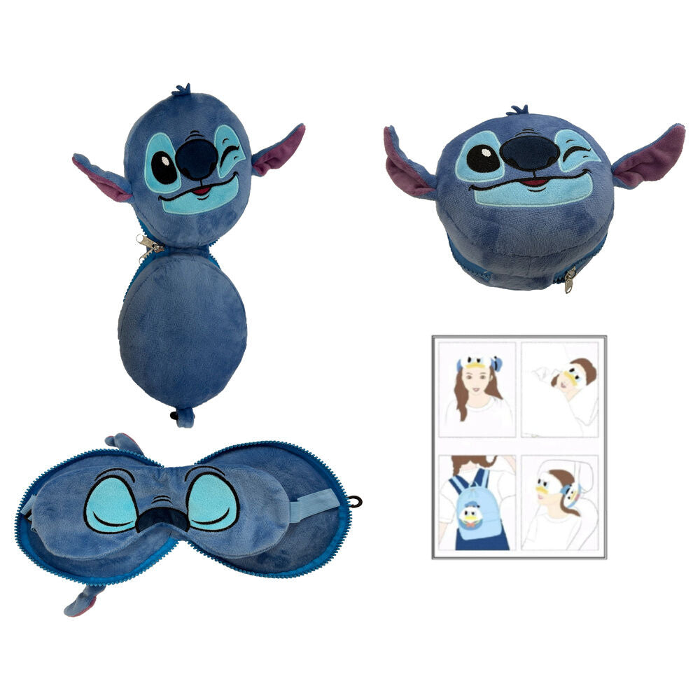 Cojin viaje antifaz Stitch Disney Frikytopia