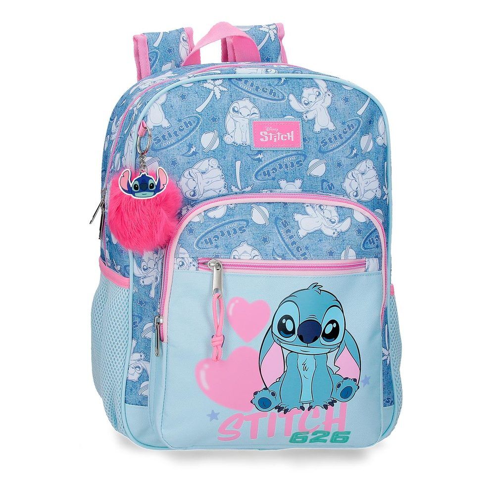 Mochila Hearts Stitch Disney 38cm adaptable