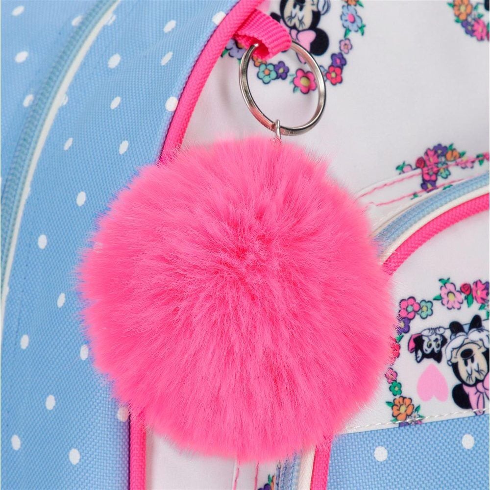 Mochila Flowers Minnie Disney 28cm adaptable