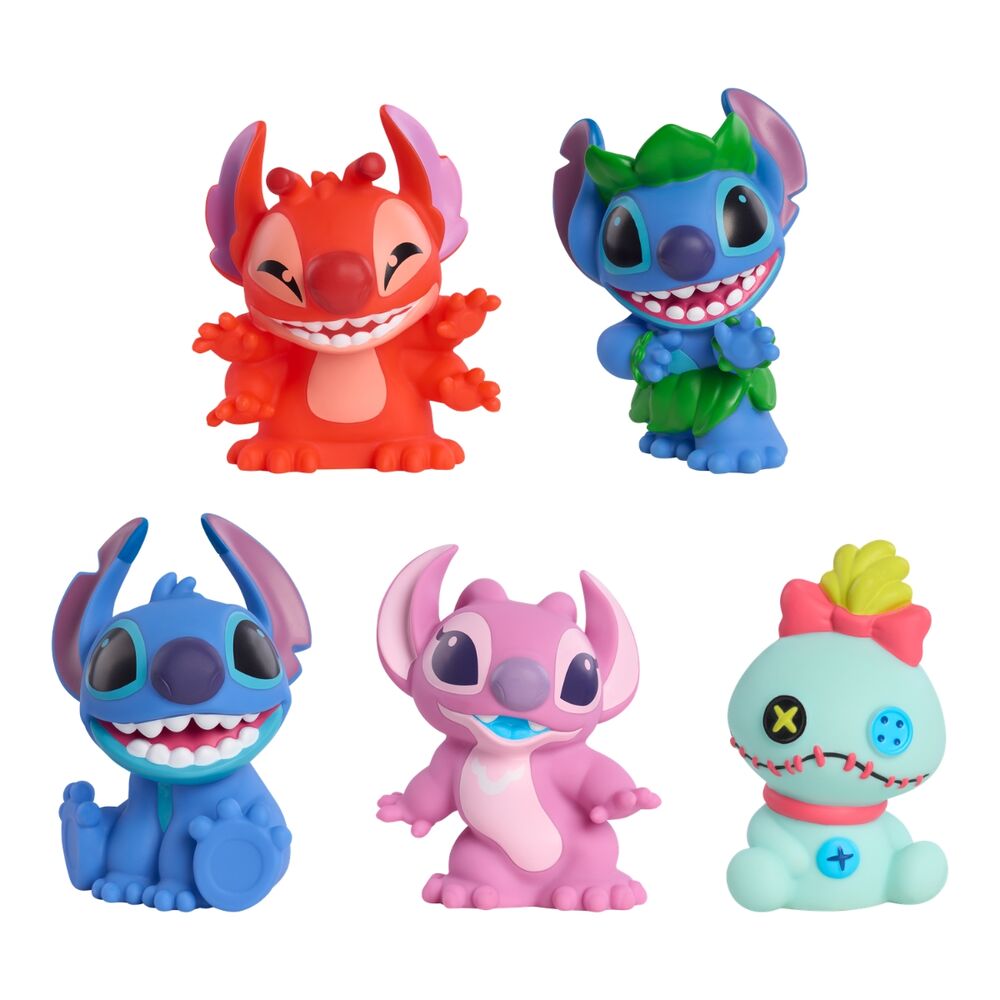 Set 5 figuras baño Stitch Disney Frikytopia