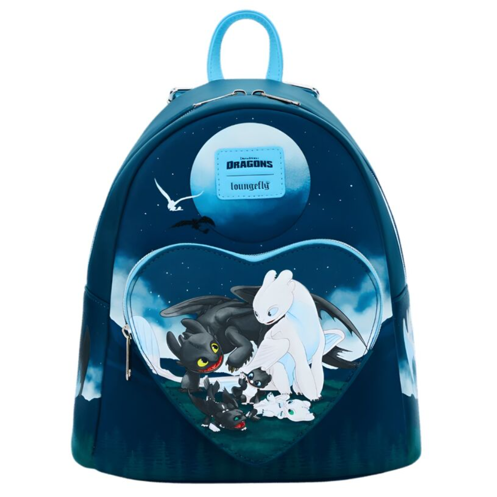 Mochila Toothless And Light Fury Scene Como Entrenar A Tu Dragon Loungefly 26cm Frikytopia