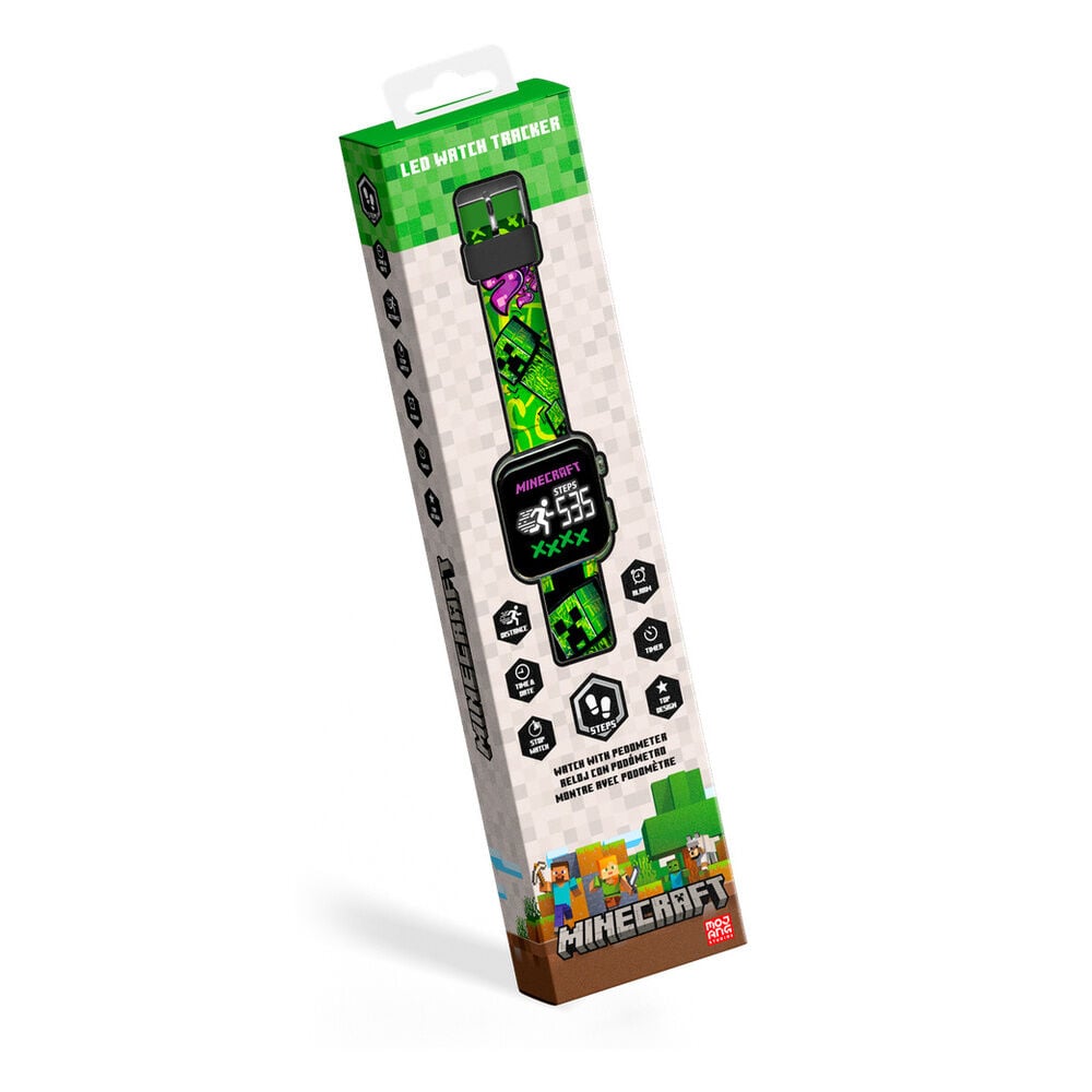 Relógio LED multifunção Minecraft Frikytopia