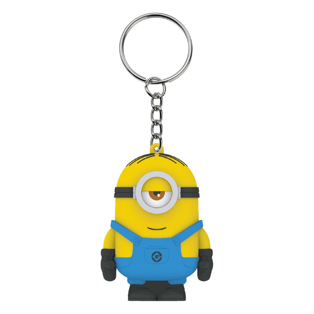 Porta-chaves figura 3D com luz Minions Flashies