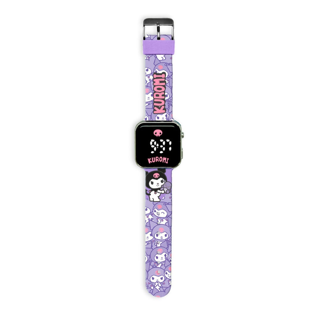 Relógio LED multifunção Kuromi Hello Kitty