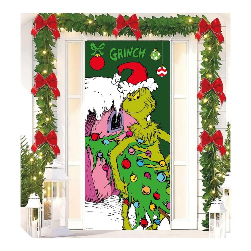 Decoração de porta Grinch
