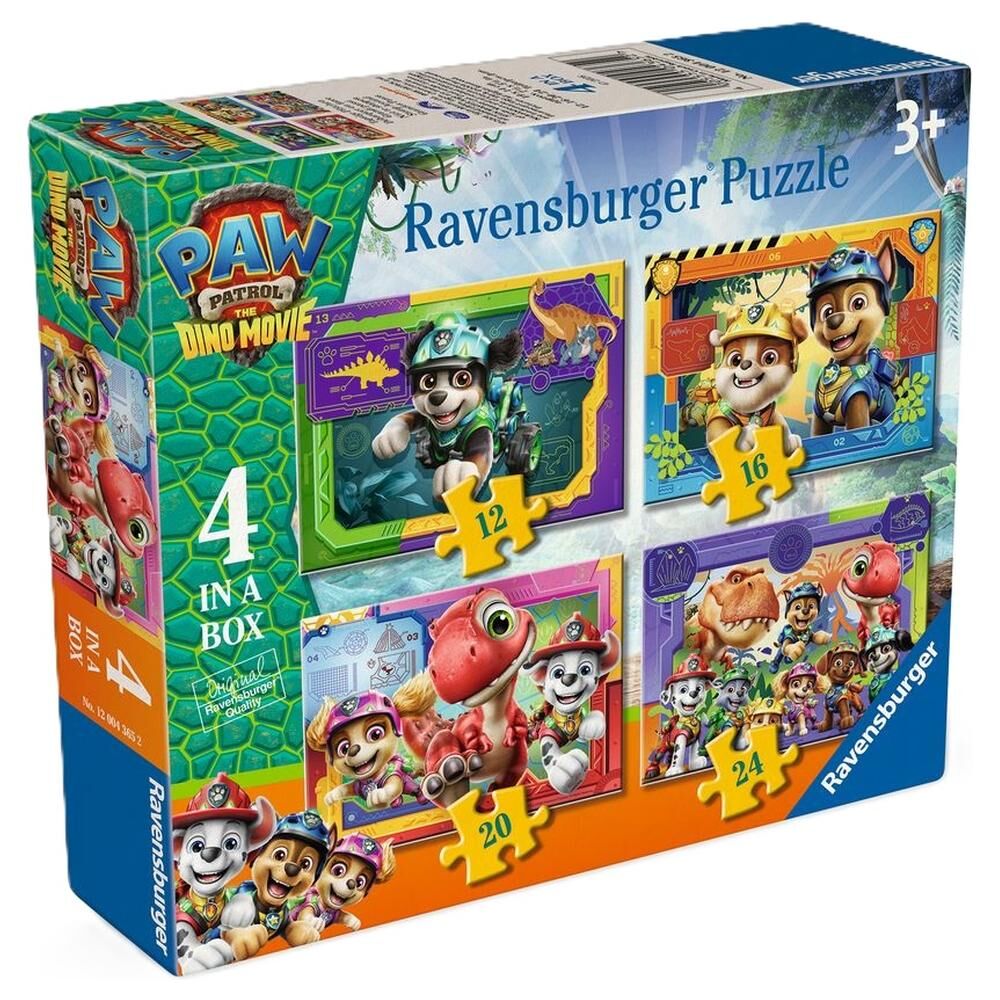 Puzzle Dino Movie Patrulla Canina Paw Patrol 12-16-20-24pzs