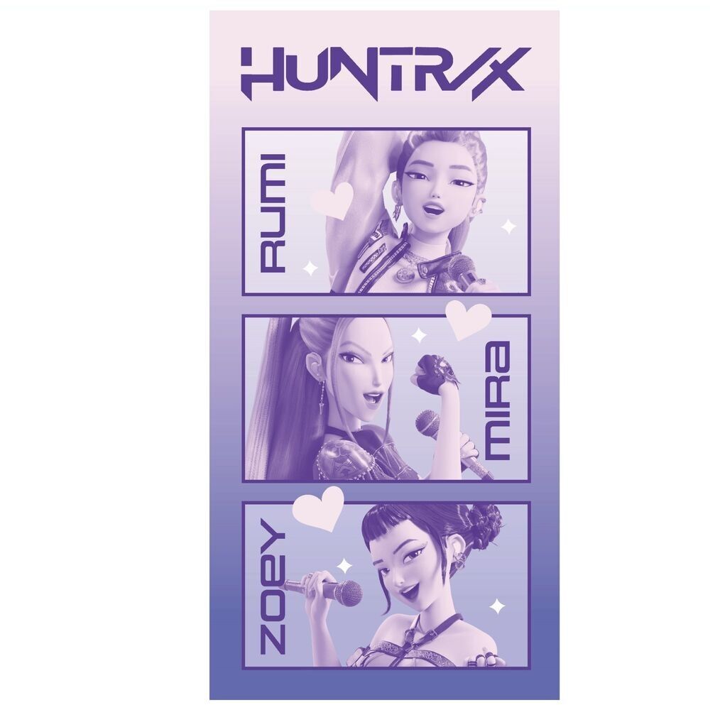 Toalla Huntrix KPop Demon Hunters microfibra Frikytopia