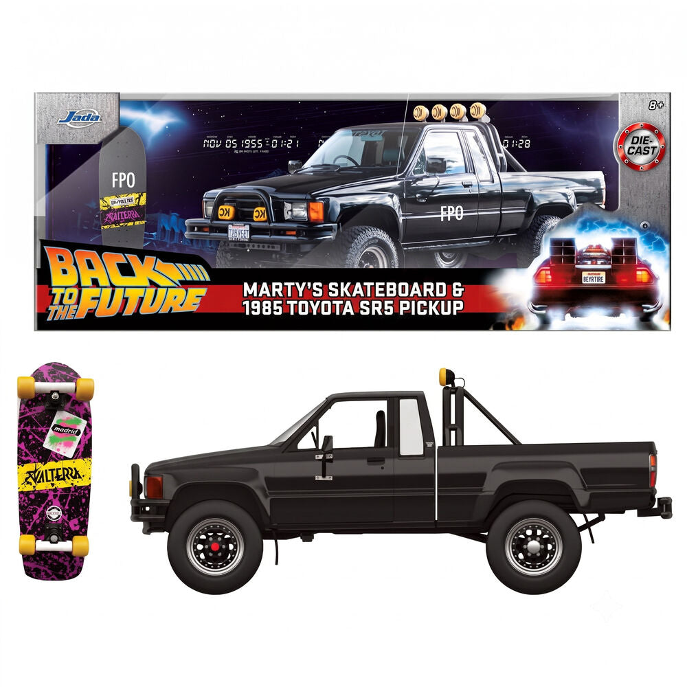 Regreso al futuro Diecast Vehículo 1:24 Marty's Skateboard 1985 Toyota