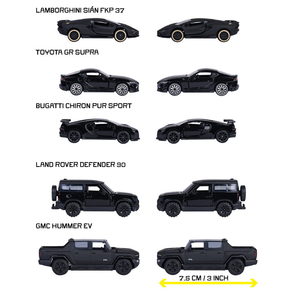 Set 5 coches Negros
