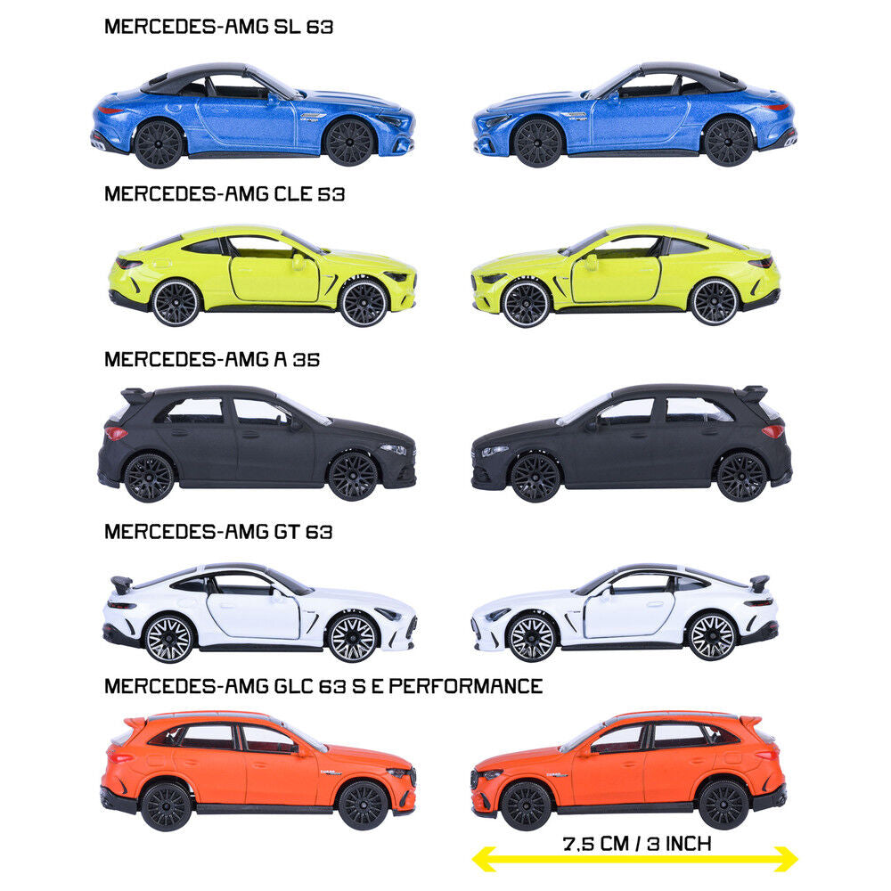 Set 5 coches Mercedes AMG