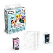 Conjunto máquina fotográfica instantânea papel cores Photo Creator