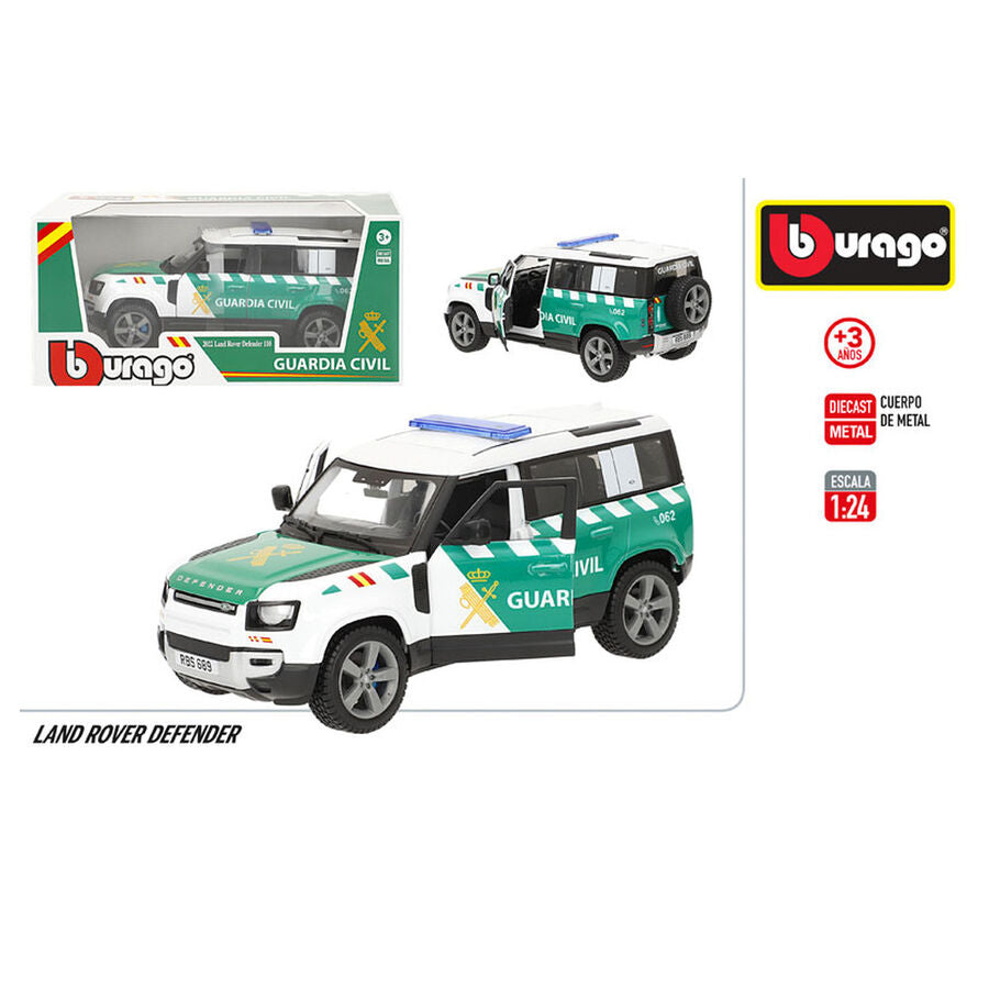 Coche Guardia Civil Land Rover Defender metal Frikytopia