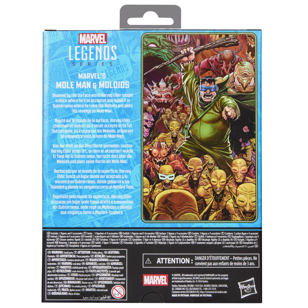 Fantastic Four Marvel Legends Pack de 3 Figuras Marvel's Mole Man & Moloids 15 cm