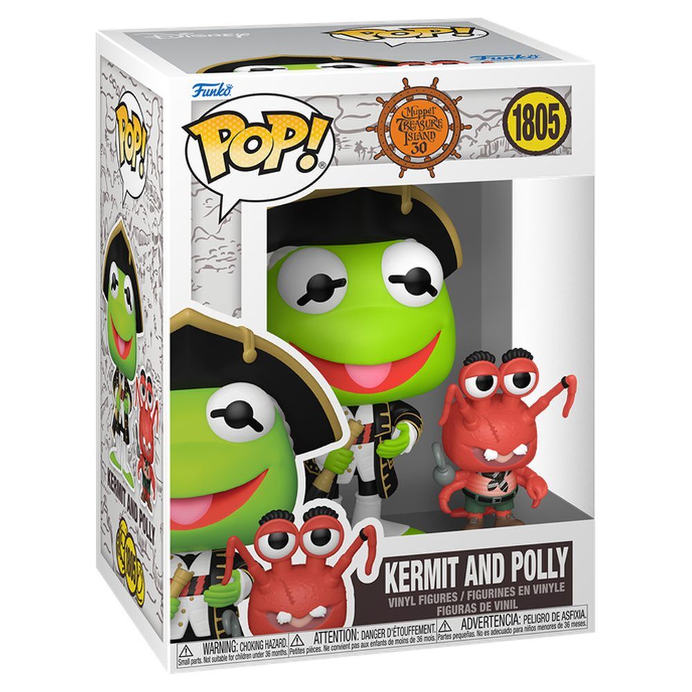 Los Teleñecos en la Isla del Tesoro POP! Pop! & Buddy Vinyl FiguraKermit & Polly 9 cm