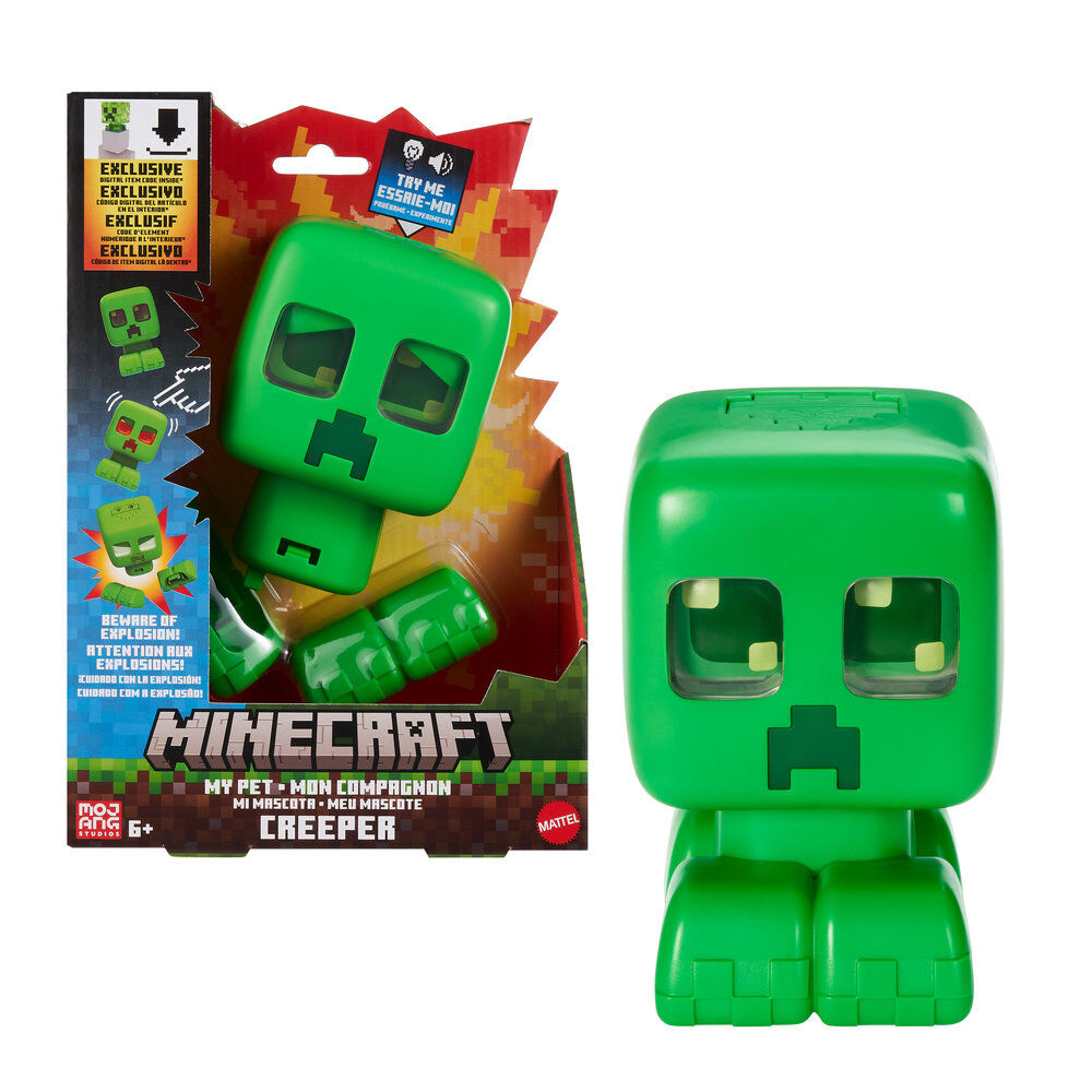 Minecraft Figura interactiva My Pet Creeper 14 cm