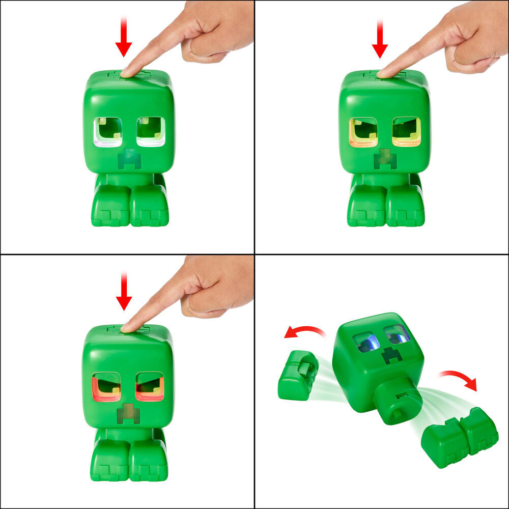 Minecraft Figura interactiva My Pet Creeper 14 cm