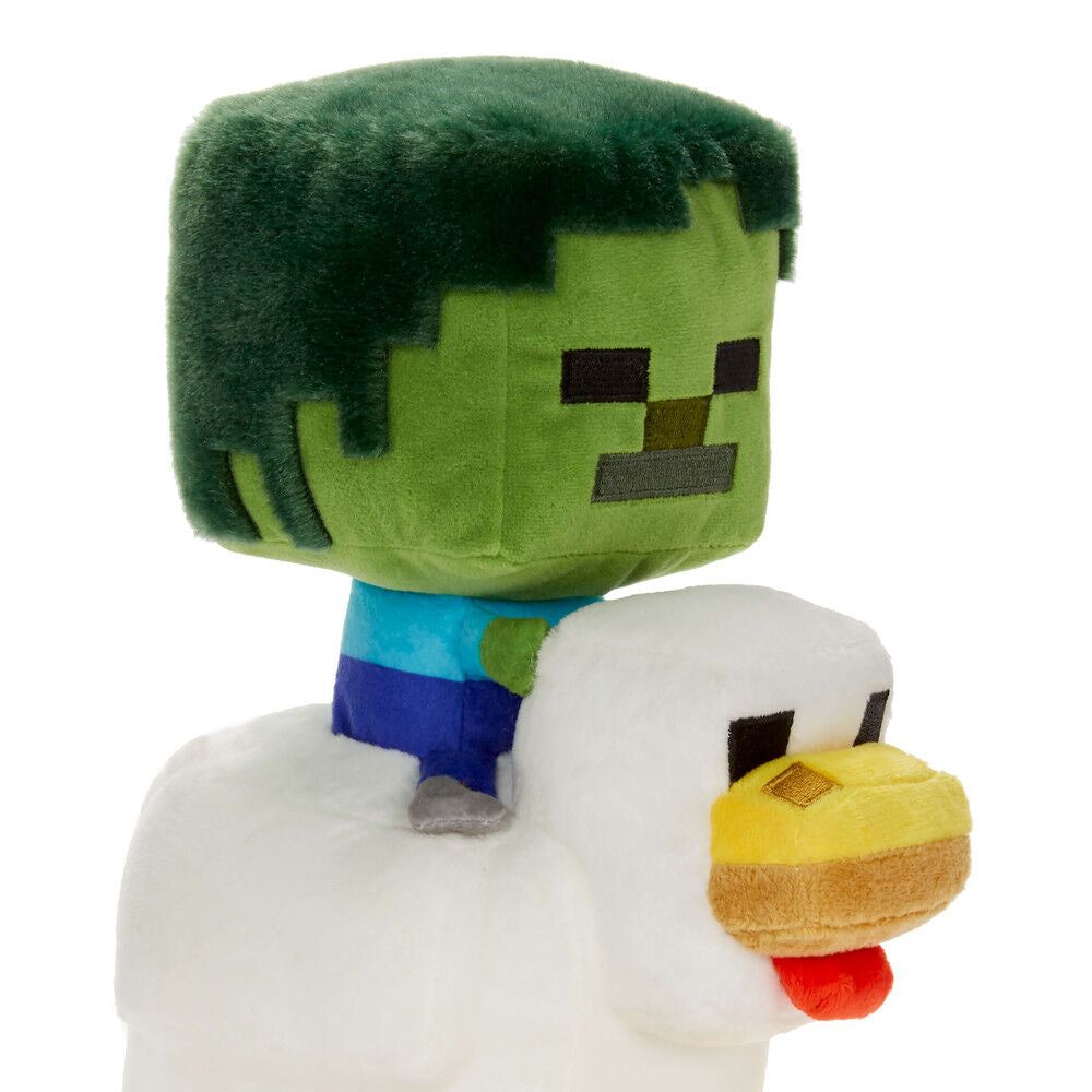 Minecraft Deluxe Peluche Chicken Jockey 20 cm