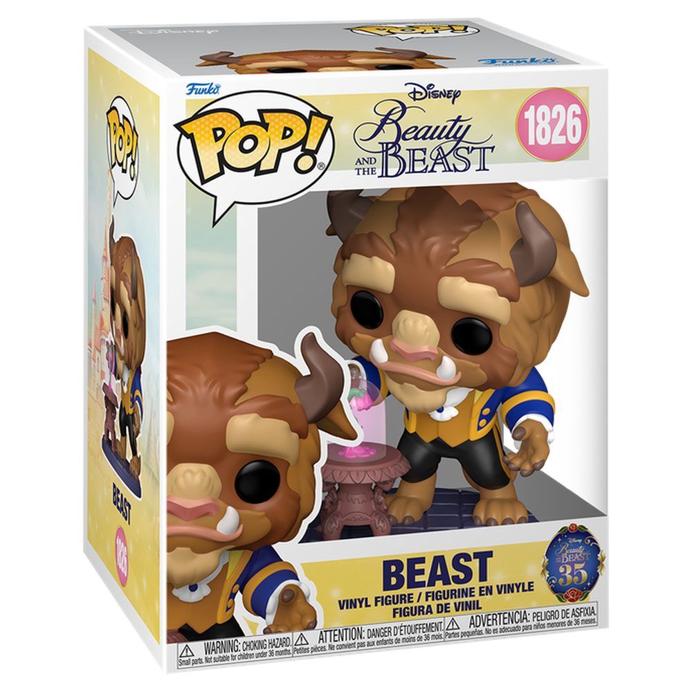 La bella y la bestia Figura POP! Premium Vinyl Beast with Enchanted Rose 15 cm