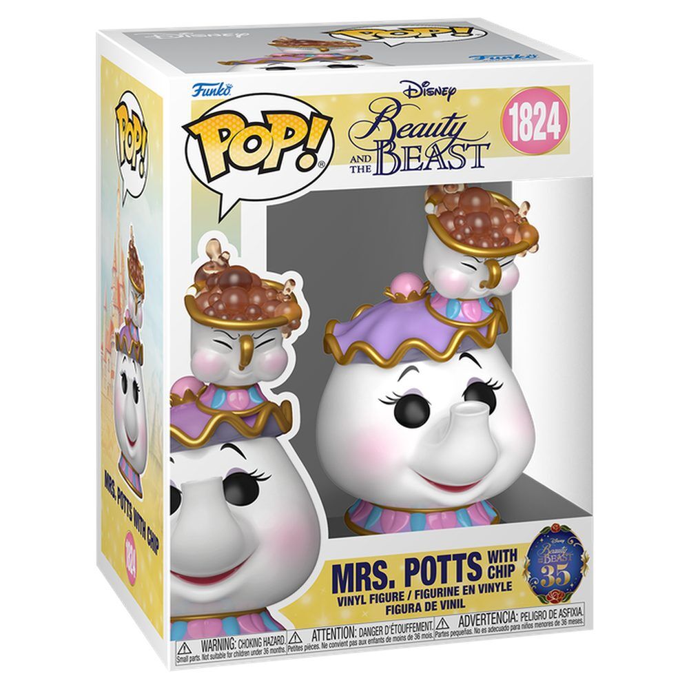 La bella y la bestia Figura POP! Disney Vinyl Mrs. Potts w/Chip 9 cm