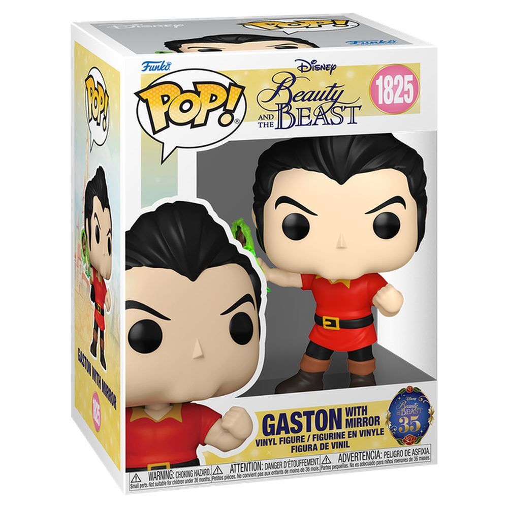 La bella y la bestia Figura POP! Disney Vinyl Gaston w/Mirror 9 cm