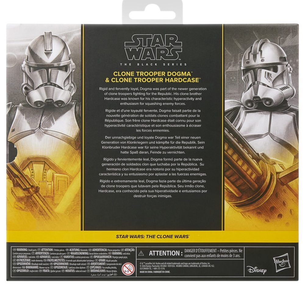 Blister 2 figuras Clone Trooper Dogma & Clone Trooper Hardcase Star Wars 15cm